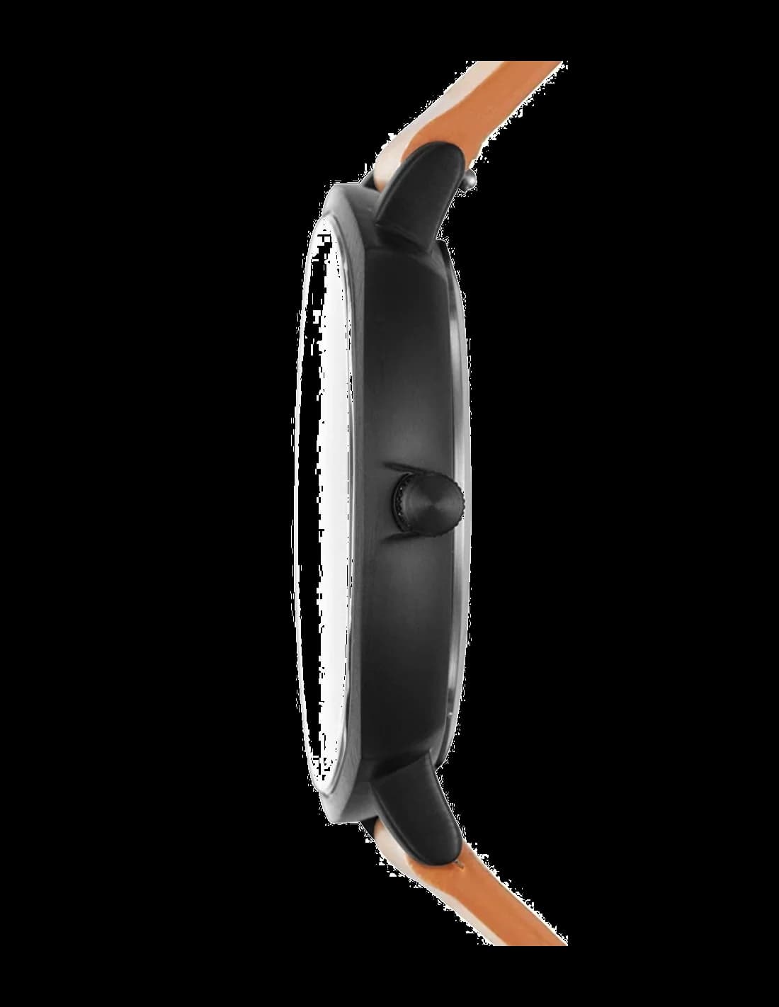 Skagen SKW6379 Cushion Case Black Leather Strap Watch vue 2