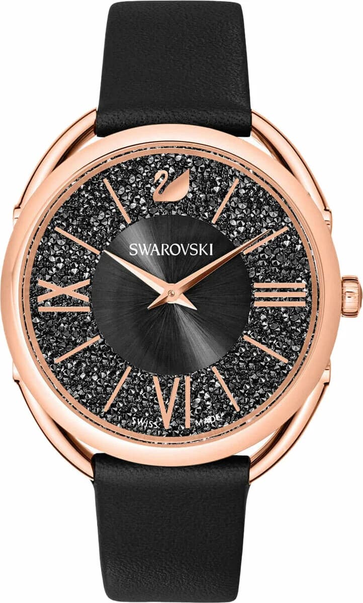 Montre Swarovski 5452452 Crystalline Glam Cuir Noir et Or Rose vue 4
