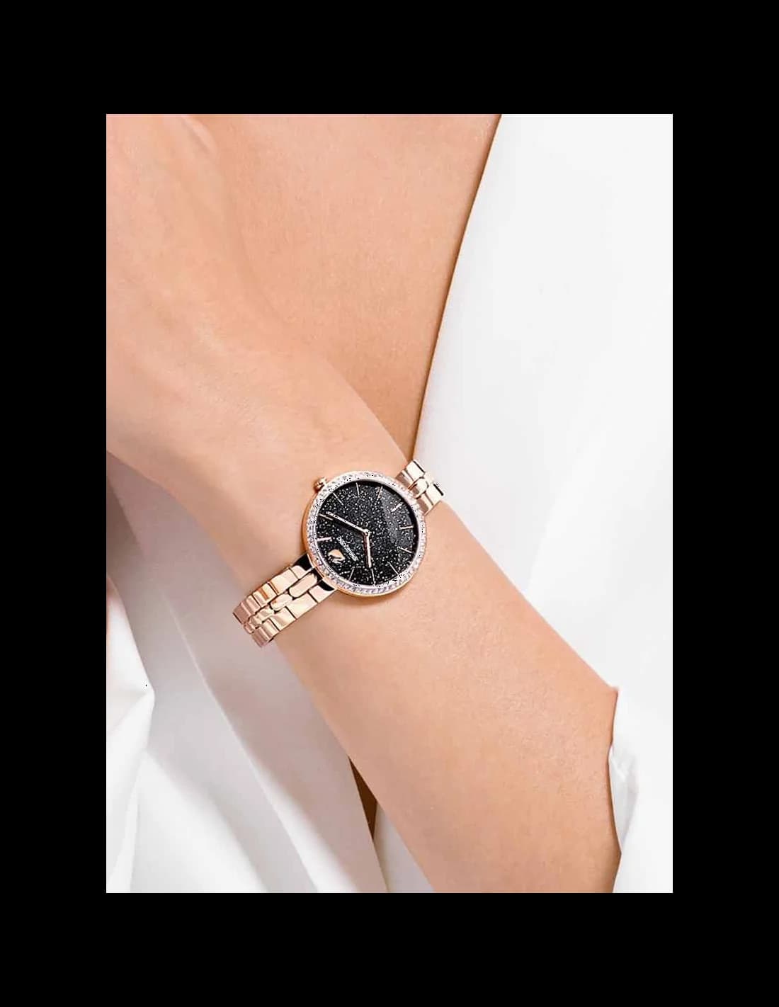 Swarovski Cosmopolitan 5517797 Black Diamond Powder Dial Women's Watch vue 4