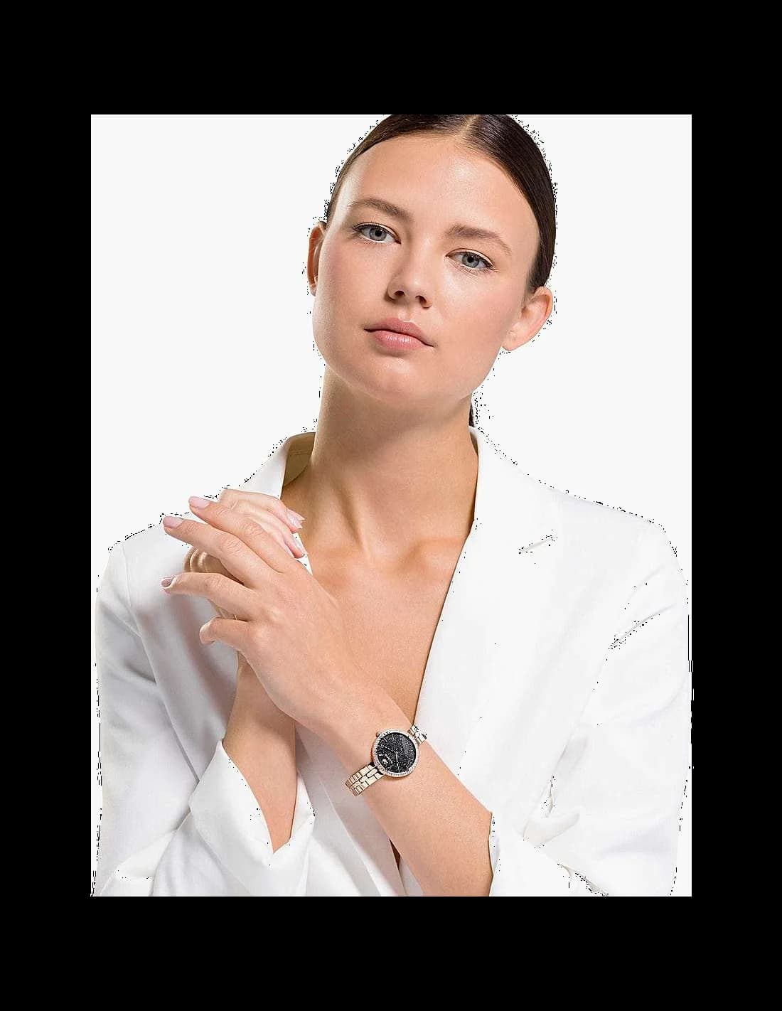Swarovski Cosmopolitan 5517797 Black Diamond Powder Dial Women's Watch vue 5