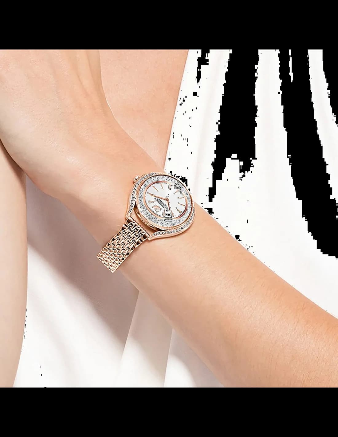 Swarovski 5519459 Rose Gold Steel and Crystal Watch vue 2