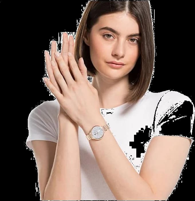 Swarovski 5544590 Crystalline Chic Stainless Steel Rose Gold Plated Watch vue 4