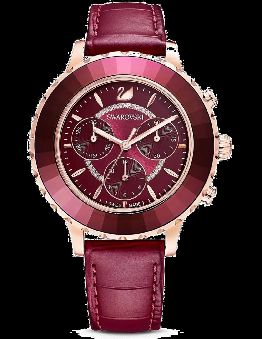 Women's Watch Swarovski 5547642 Octea Lux Chrono in Red Leather