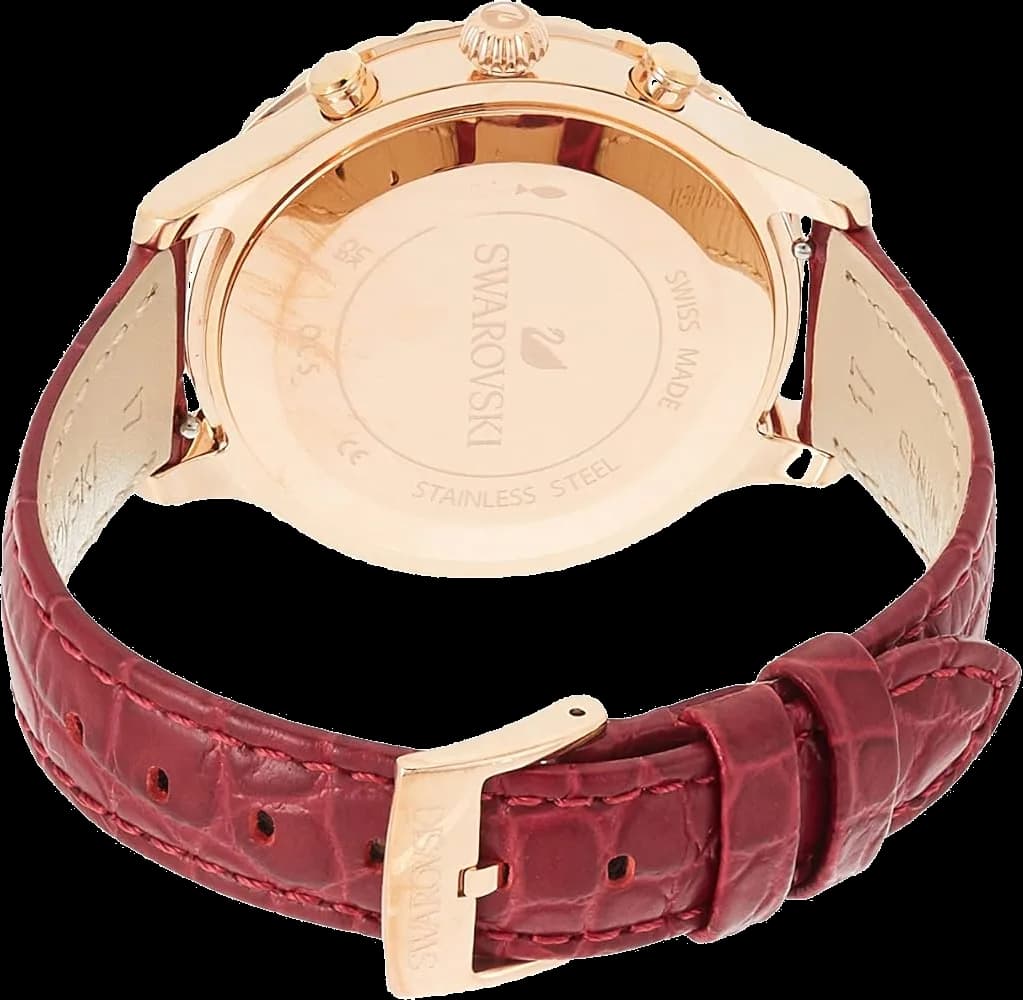 Swarovski 5547642 Octea Lux Chrono Red Leather Women's Watch vue 3