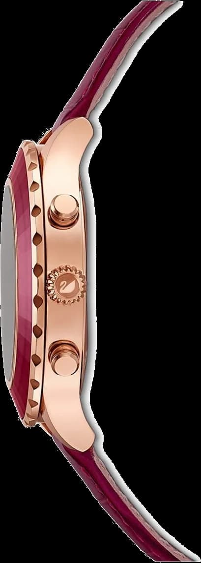Swarovski 5547642 Octea Lux Chrono Red Leather Women's Watch vue 4