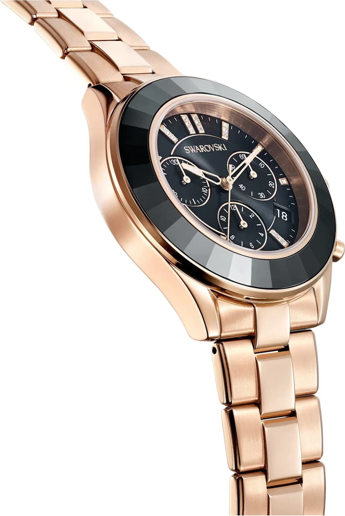 Swarovski Octea Lux Sport 5610478 Chronograph Rose Gold Metal Bracelet Watch vue 4