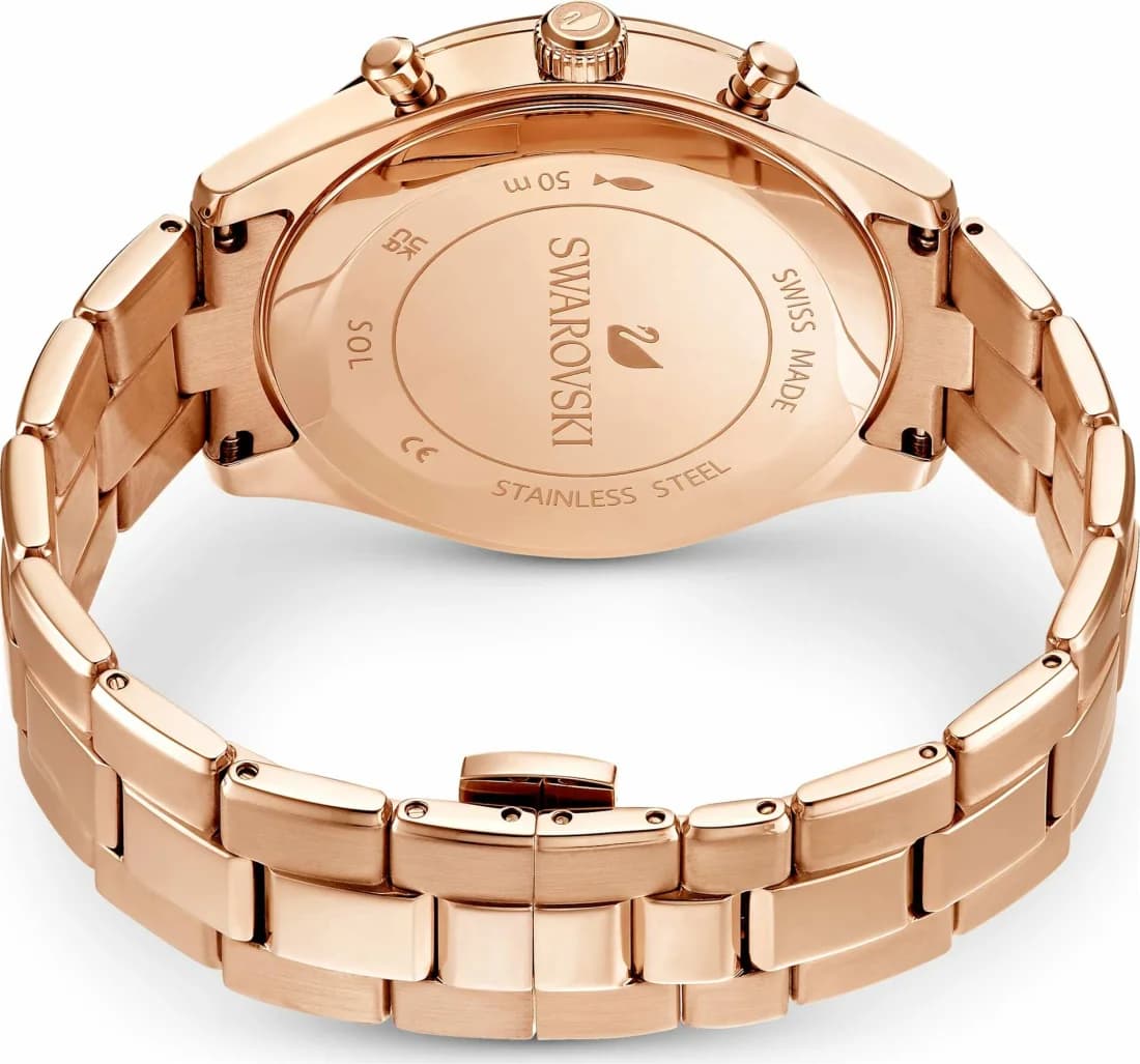 Swarovski Octea Lux Sport 5610478 Chronograph Rose Gold Metal Bracelet Watch vue 5