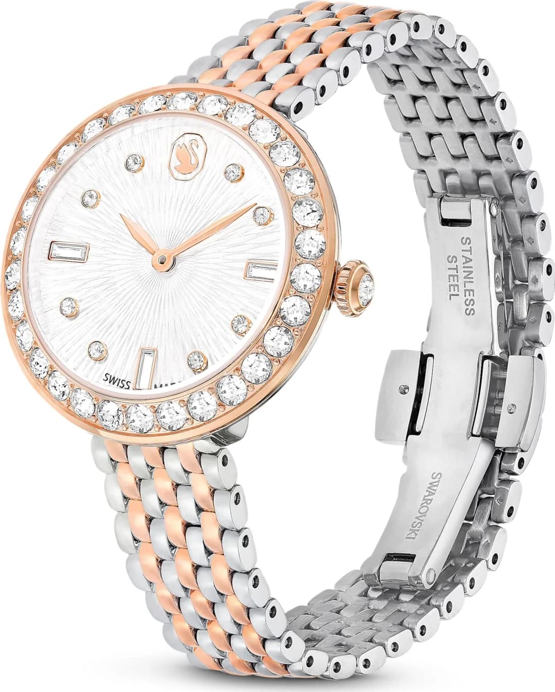 Swarovski Certa 5672971 Two-Tone Stainless Steel Bracelet Watch with Crystal-Set Case - Swiss Made vue 4