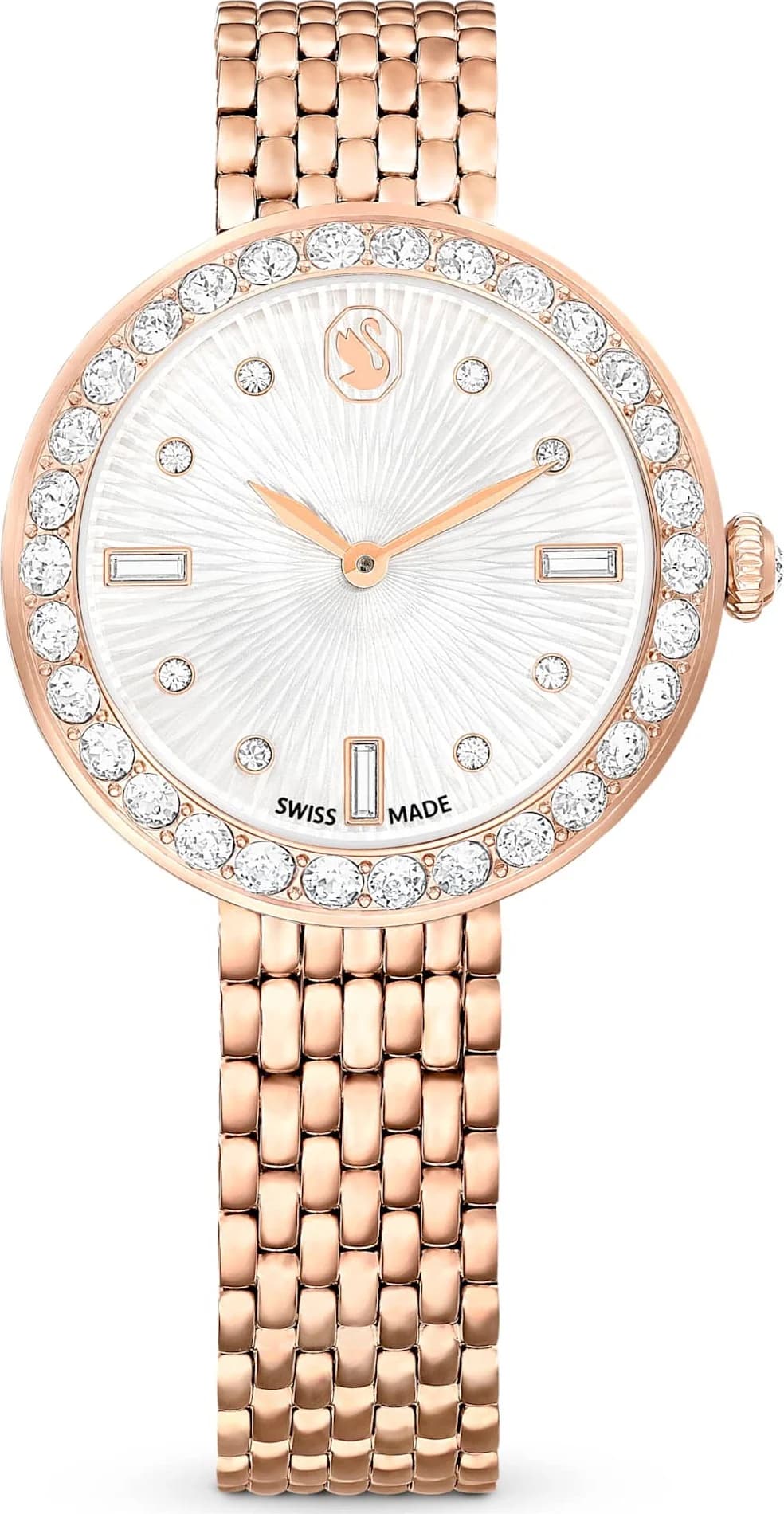Swarovski Certa 5672981 watch with rose gold stainless steel bracelet and crystal-encrusted case