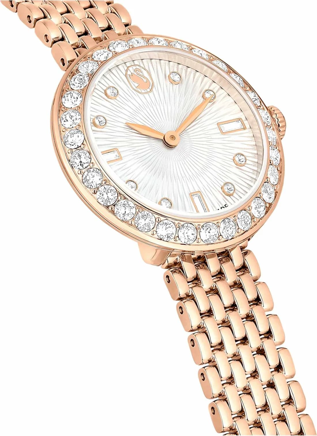 Swarovski Certa 5672981 Stainless Steel Rose Gold Crystal-Set Case Women's Watch vue 2