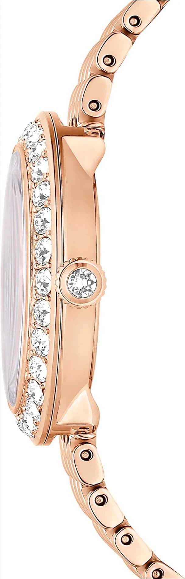 Swarovski Certa 5672981 Stainless Steel Rose Gold Crystal-Set Case Women's Watch vue 3