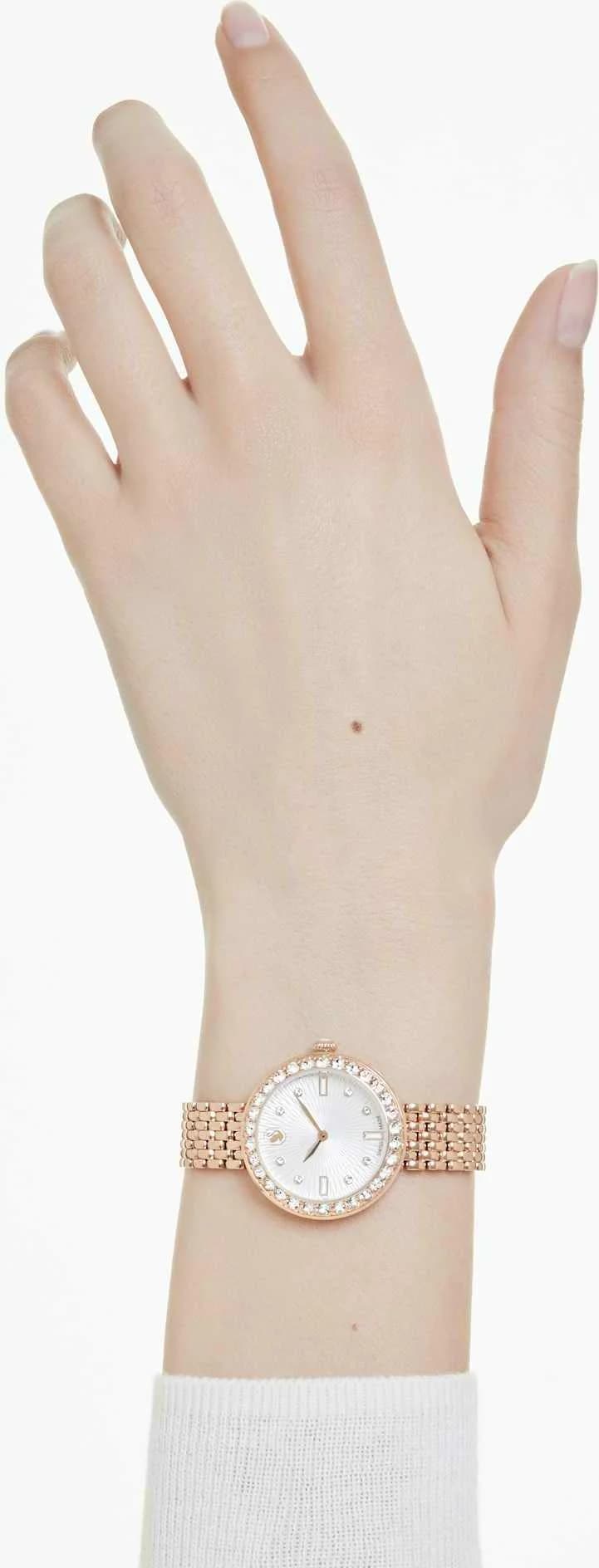 Swarovski Certa 5672981 Stainless Steel Rose Gold Crystal-Set Case Women's Watch vue 5