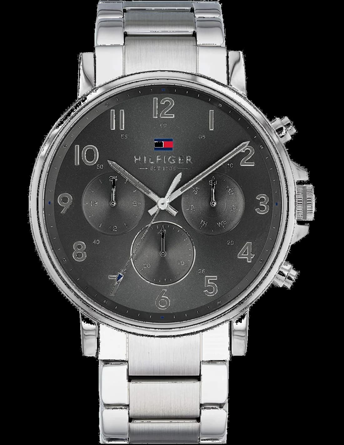 Montre Homme Tommy Hilfiger 1710382 Daniel Cadran Noir et Bracelet Cuir