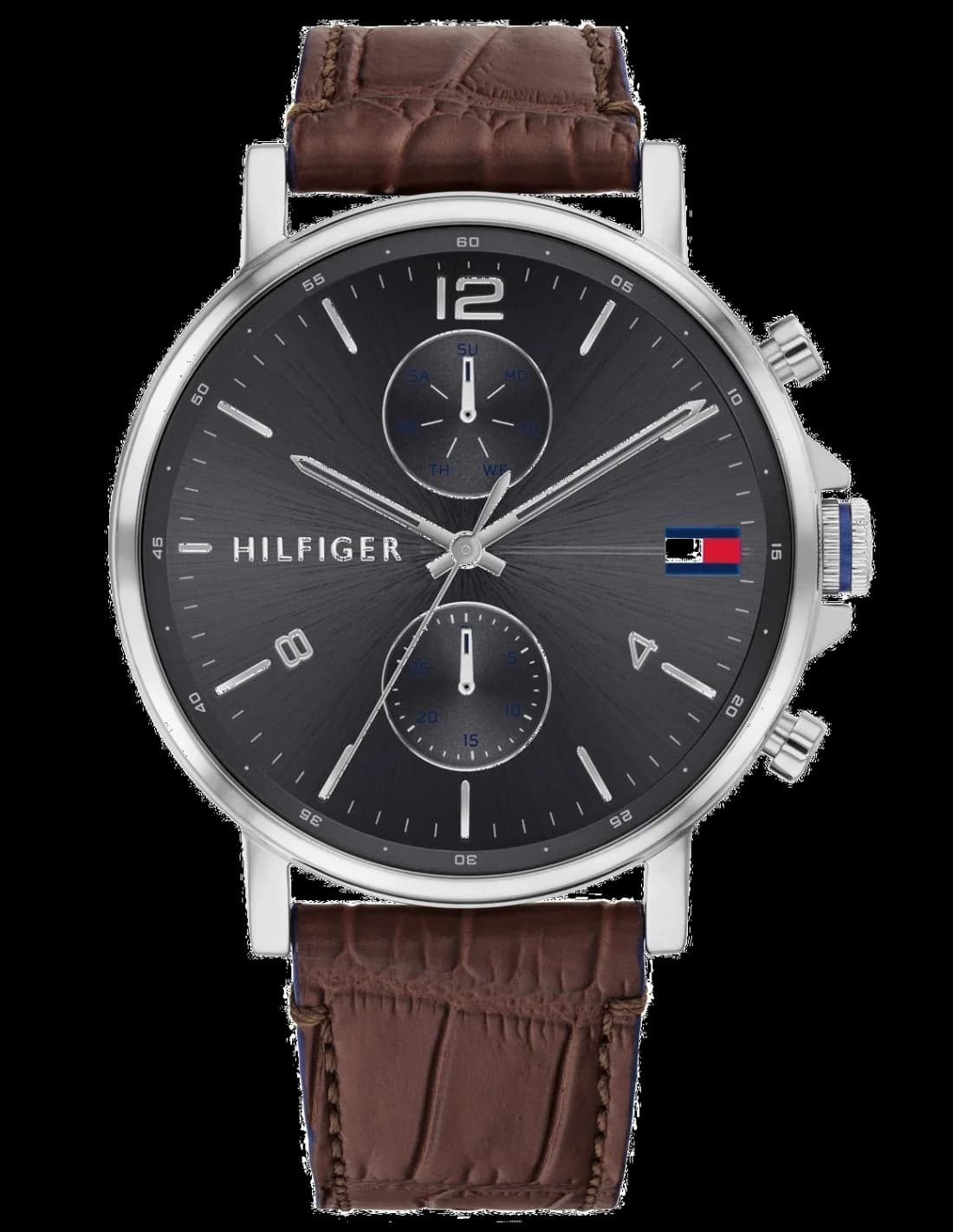 Montre Tommy Hilfiger 1710416 en Acier avec Bracelet en Cuir Marron