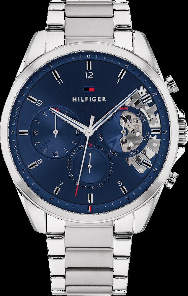 Tommy Hilfiger Baker 1710448 — montre homme acier bleu — cadran profond 44mm