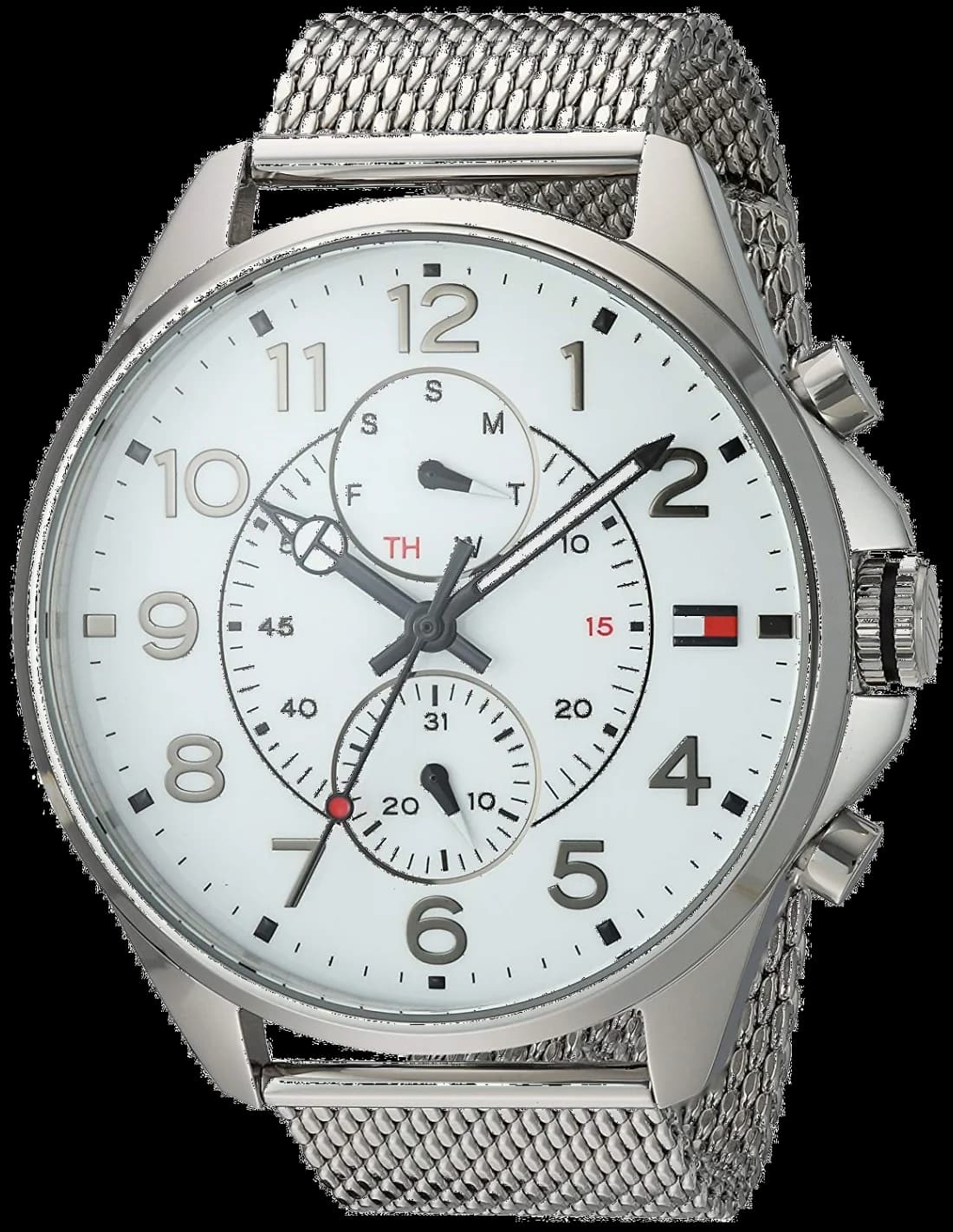 Montre Tommy Hilfiger 1791277 Maille Milanaise et Aiguilles Luminescentes