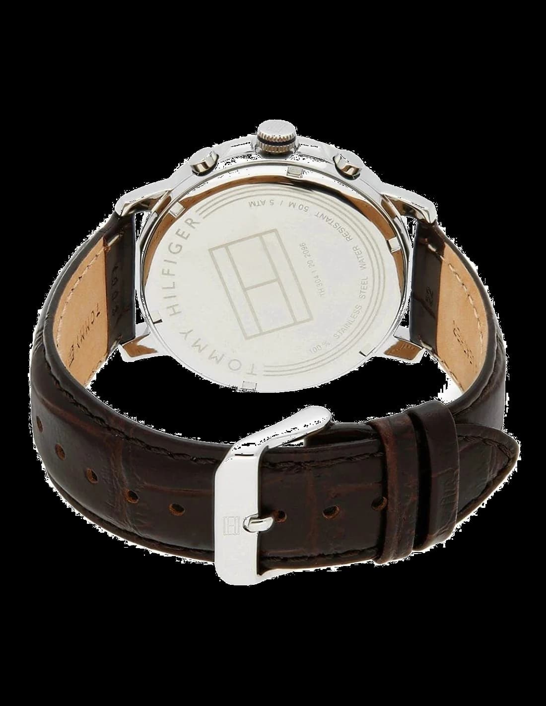 Montre Homme Tommy Hilfiger 1791290 Cadran Bleu Squelette et Cuir Brun vue 2