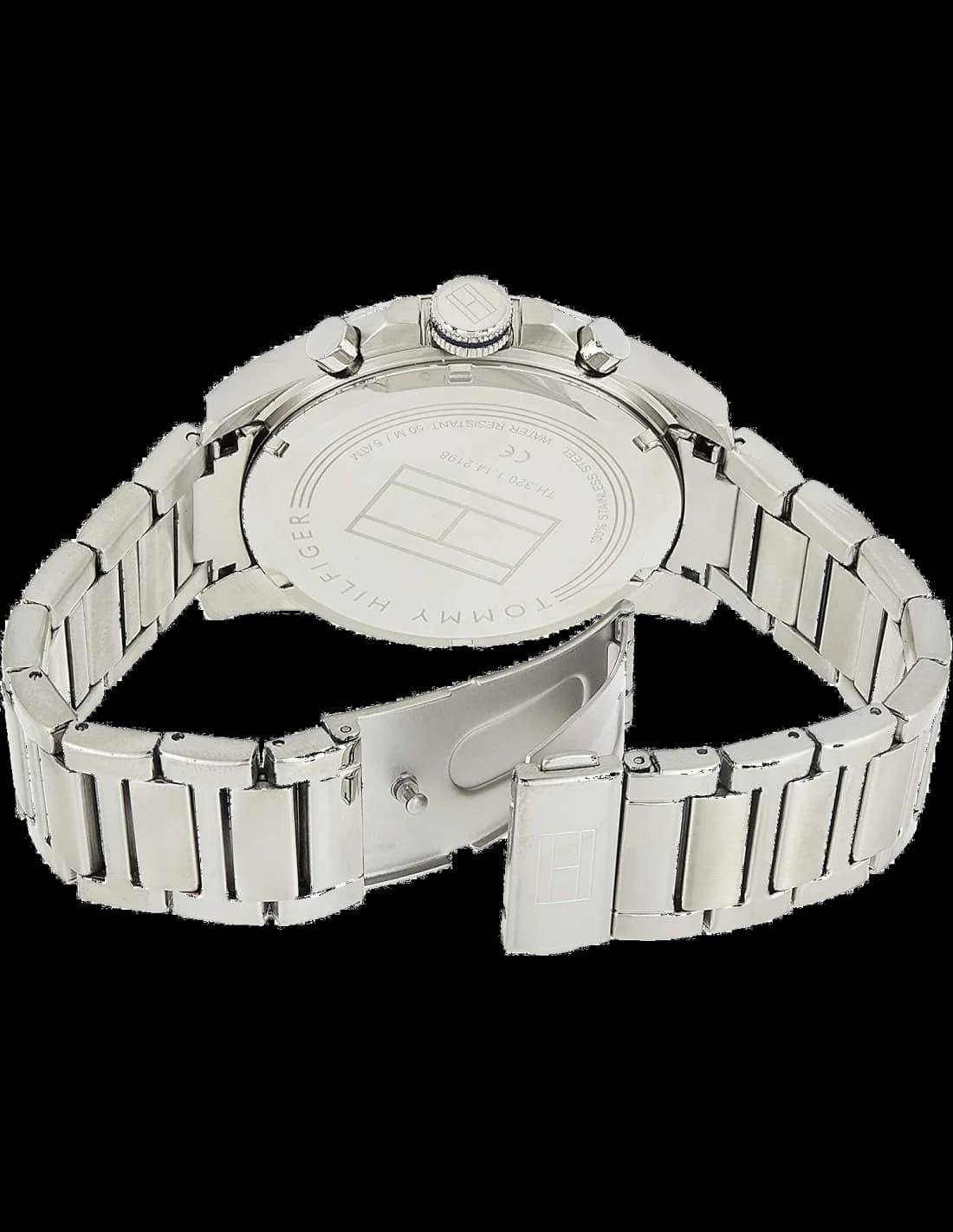 Montre Tommy Hilfiger 1791348 Bracelet Acier Argenté et Cadran Bleu vue 2