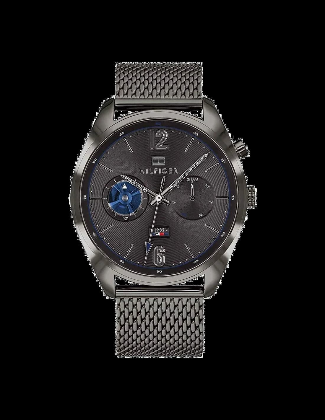 Montre Tommy Hilfiger 1791546 Deacon Cadran Bleu et Bracelet Cuir Brun