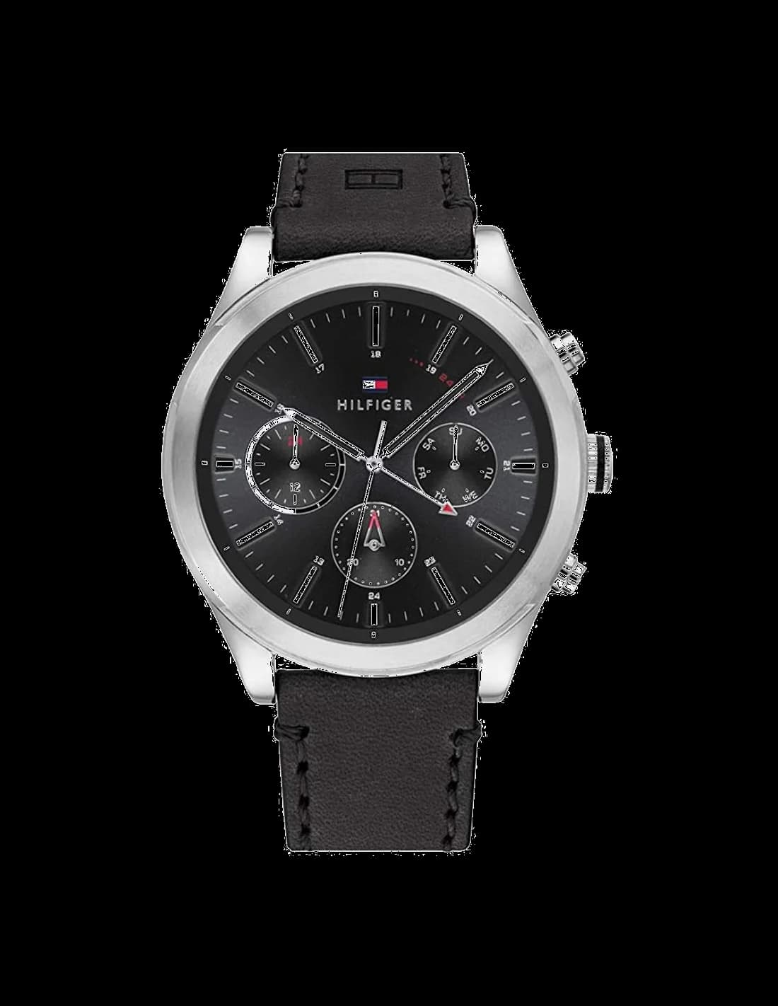 Montre Tommy Hilfiger 1791740 Ashton avec Bracelet en Cuir Marron et Cadran Bleu
