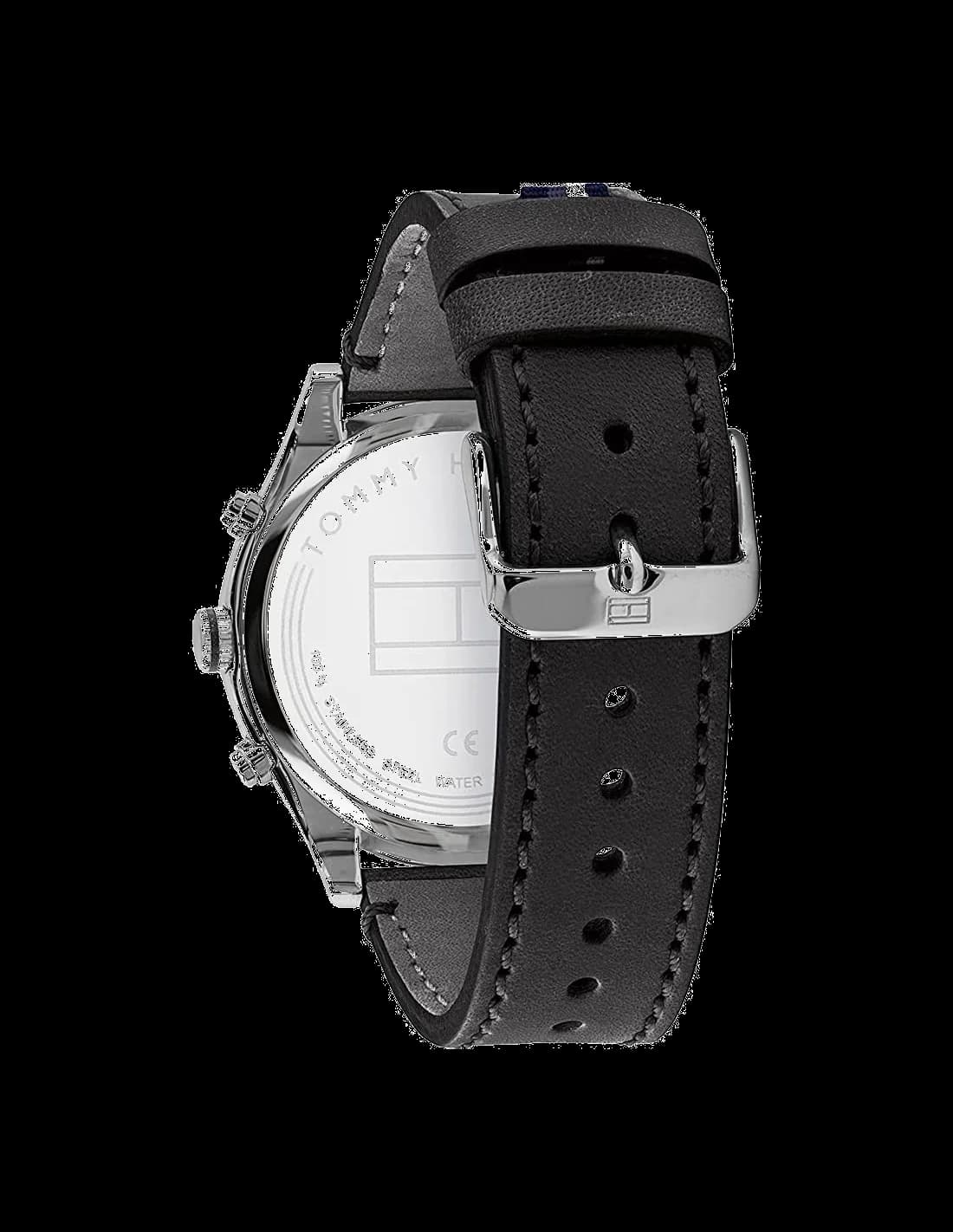 Tommy Hilfiger 1791740 Ashton Brown Leather Strap Blue Dial Men's Watch vue 2