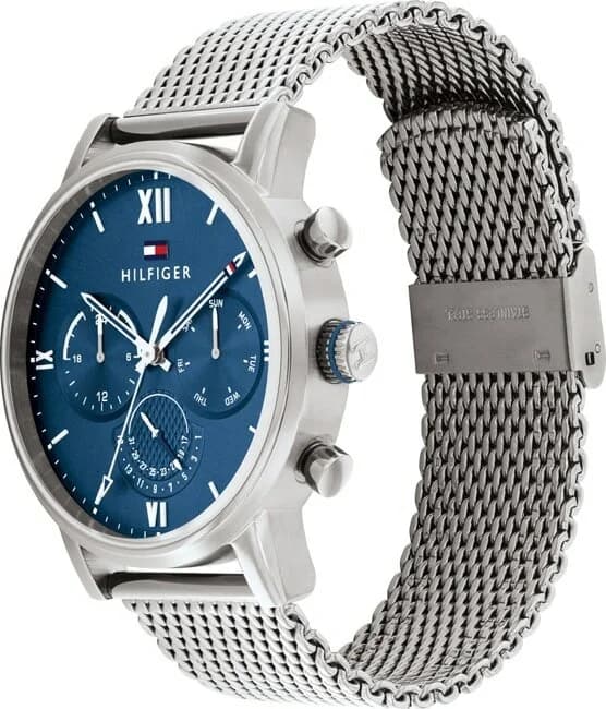 Tommy Hilfiger 1791881 Sullivan Stainless Steel Milanese Mesh Blue Dial Watch vue 2