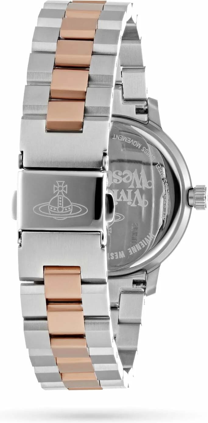 Vivienne Westwood VV152RSSL Two-Tone Steel and Silver Dial Watch vue 3