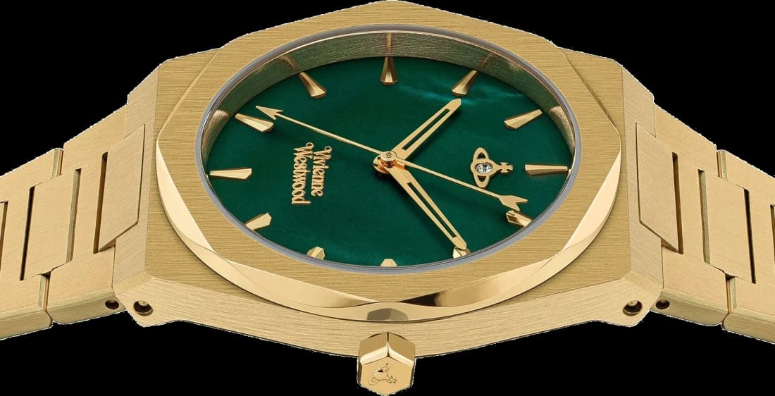 Vivienne Westwood Limehouse VV244GRGD Gold Stainless Steel Bracelet Green Dial Women's Watch vue 3