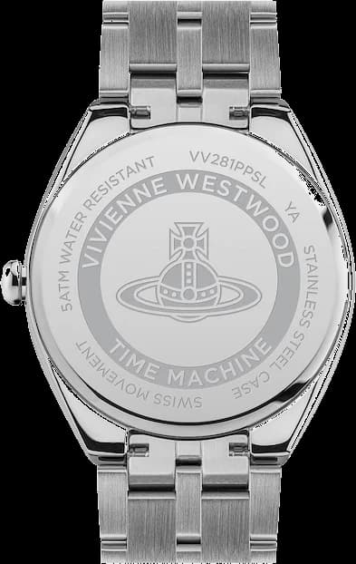 Vivienne Westwood The Mews VV281PPSL Silver Steel Bracelet Purple Dial Women's Watch vue 3