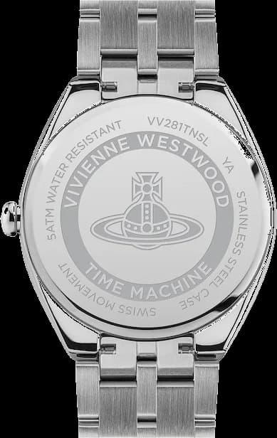 Vivienne Westwood The Mews VV281TNSL Silver Steel Bracelet Orange Dial Women's Watch vue 4