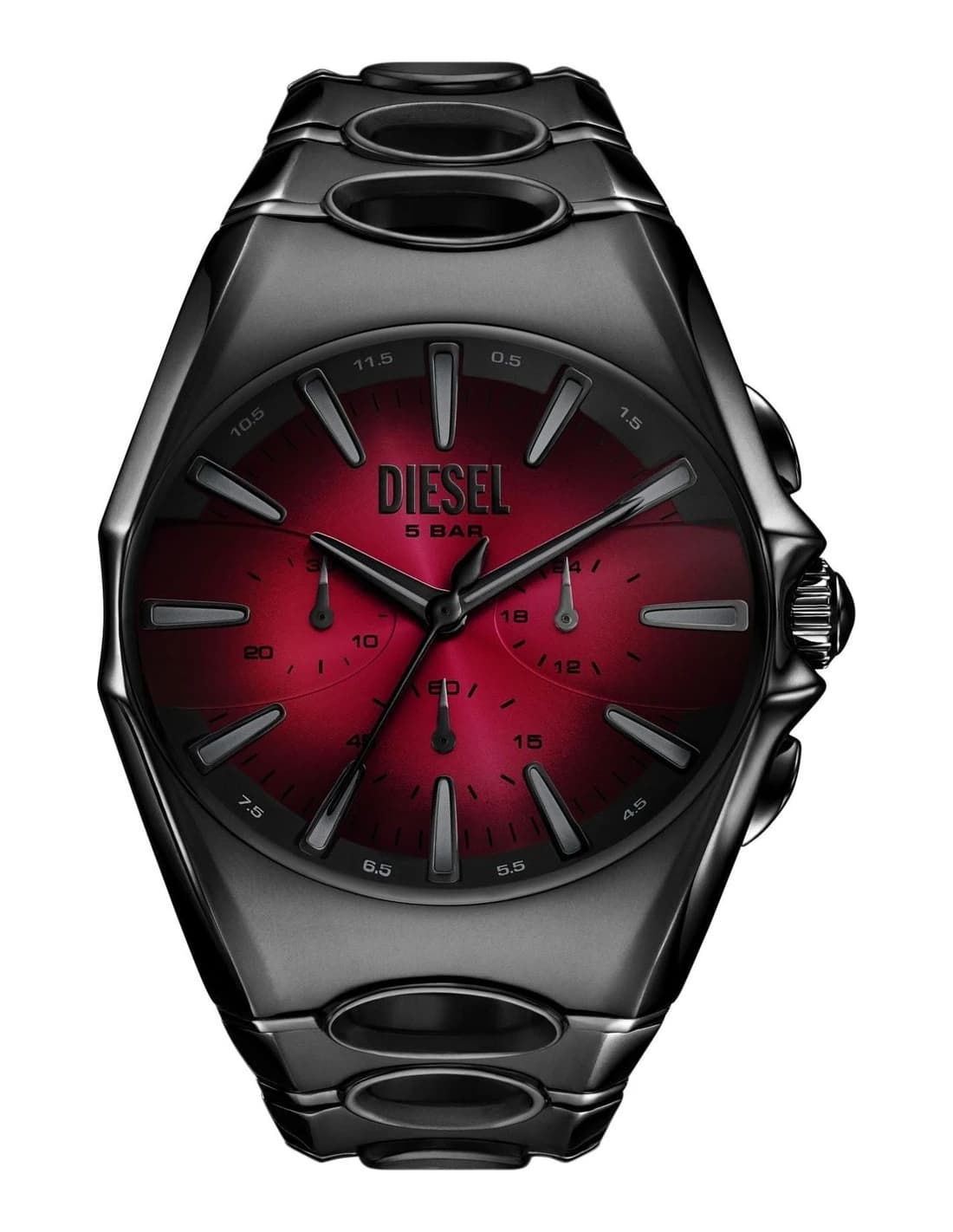 Montre Diesel DZ4696 homme cadran rouge bracelet acier