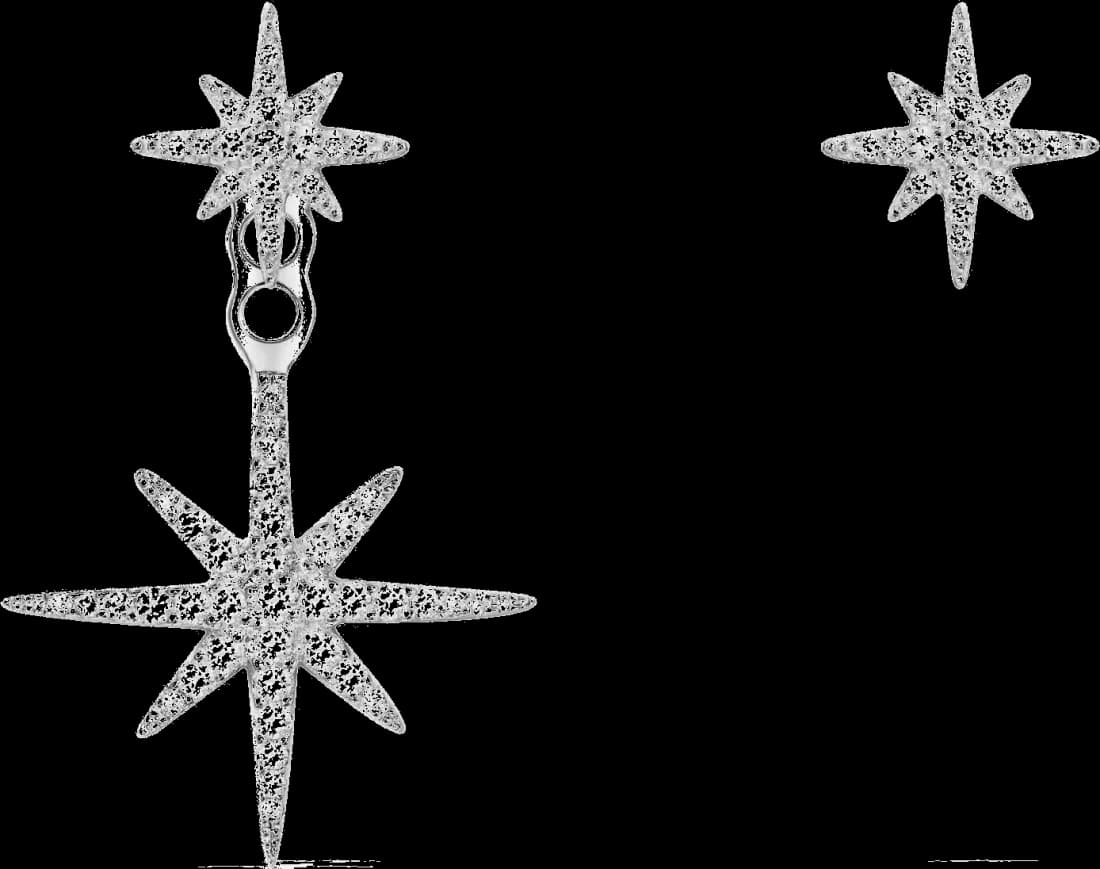 Boucles d'oreilles asymétriques APM Monaco météorites argent 925