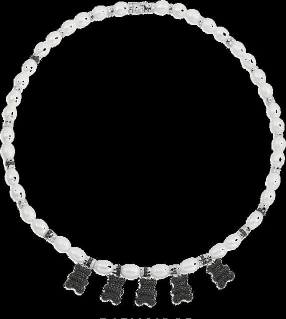Collier APM Monaco ras-de-cou Yummy Bear Baby Mood avec perles motif oursons