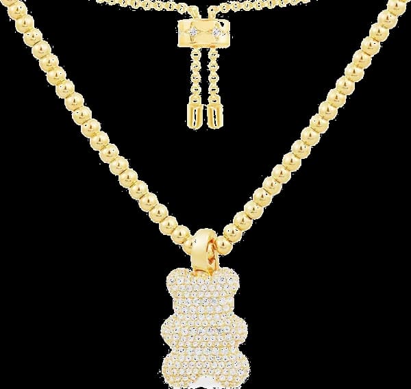 Collier APM Monaco ajustable Yummy Bear Sunny incrusté de zirconiums motif ours