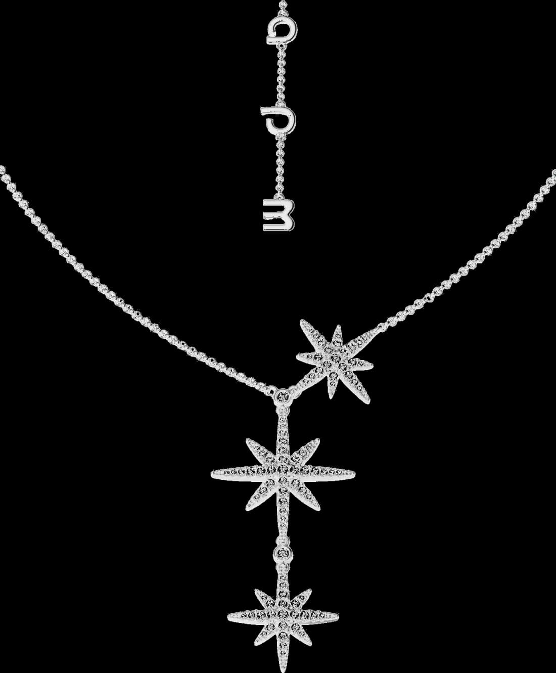 Collier APM Monaco Triple Météorites à mousqueton en argent 925