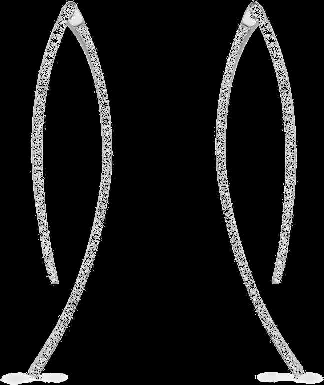 Boucles d'oreilles Apm Monaco géométriques en argent 925 incrustés de cristaux
