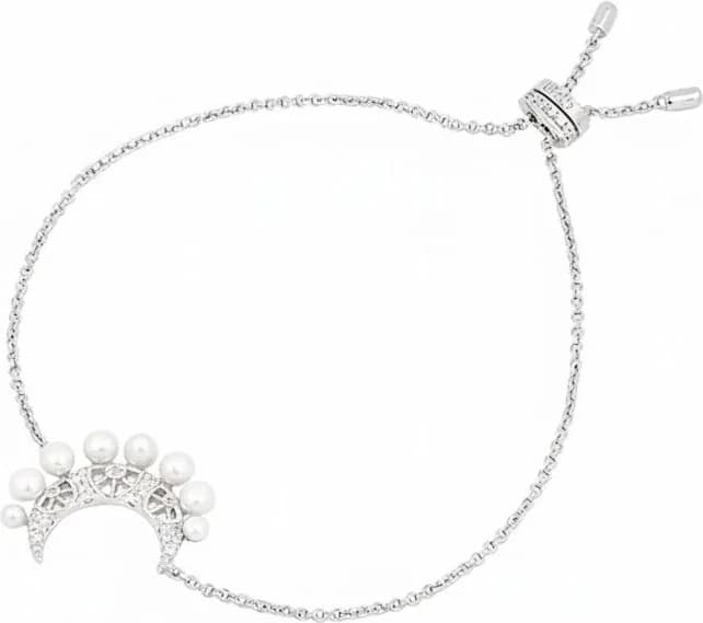 Bracelet APM Monaco Croissant de Lune argent 925 perles et zirconiums