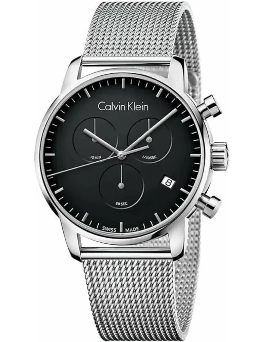 Montre Calvin Klein K2G27121 Chronographe en Acier et Maille Milanaise