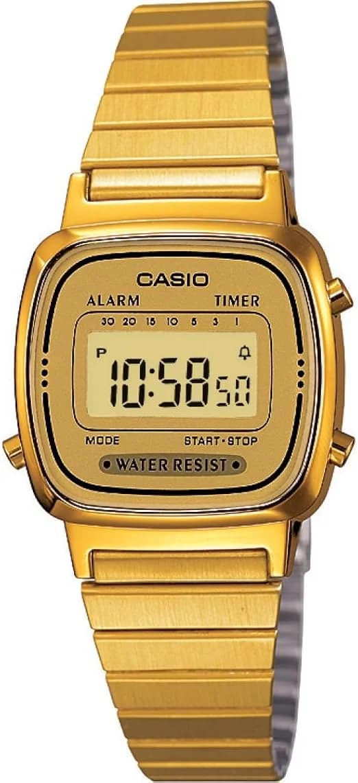 Casio LA670WEGA-9EF Gold Metal Digital Display Watch