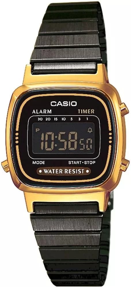 Casio LA670WEGB-1BEF Black Metal Digital Display Watch