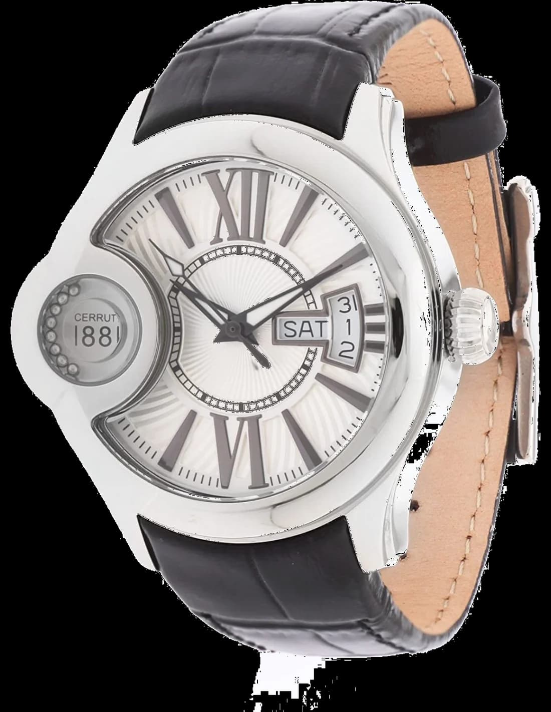 Cerruti 1881 CRM043A212F Black Leather Strap Women's Watch