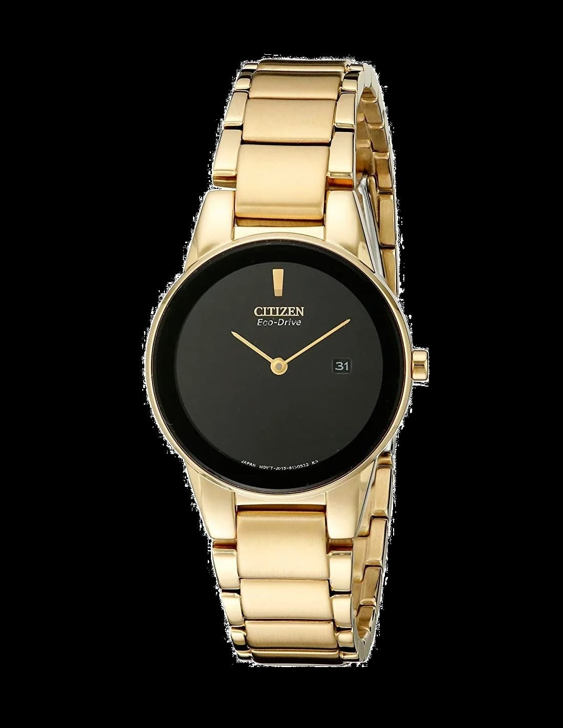 Montre Citizen GA1052-55E Eco-Drive Finition Dorée et Cadran Noir