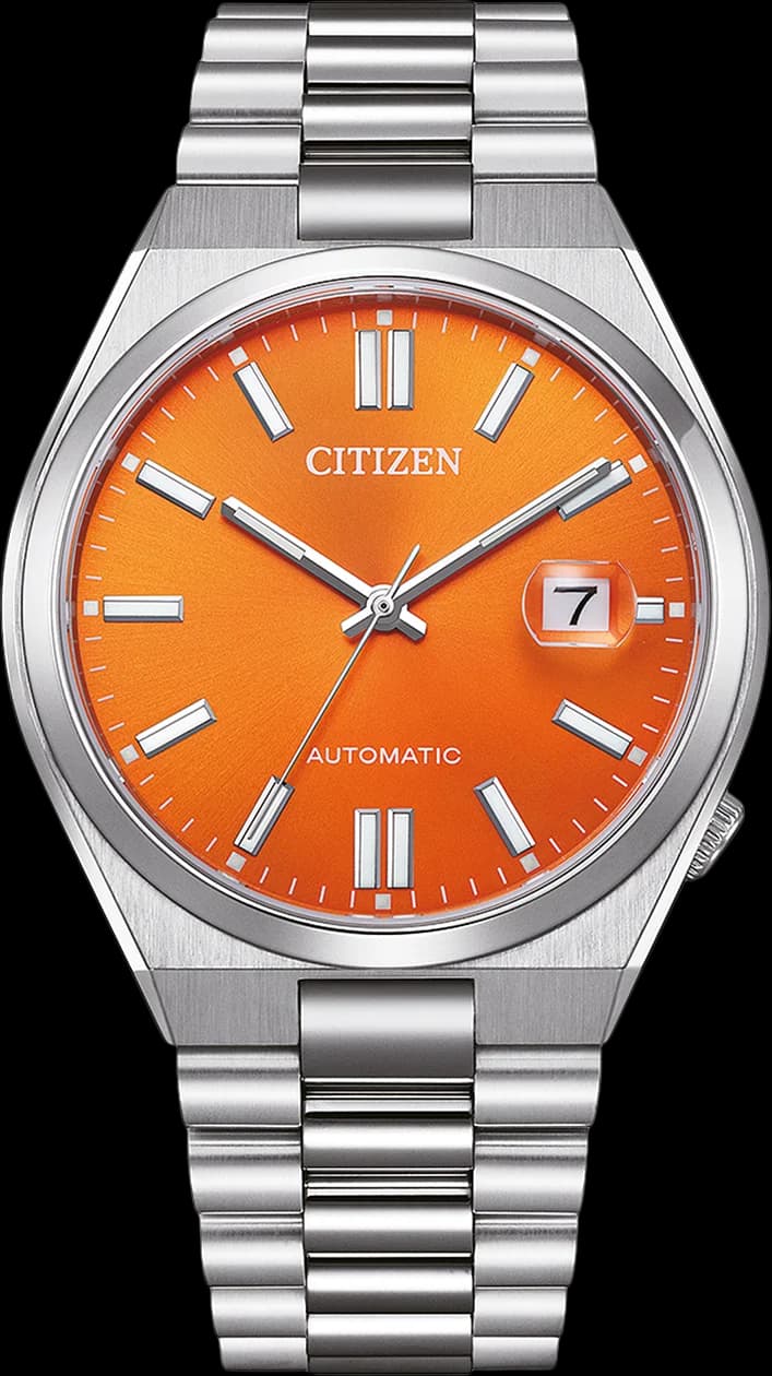 Citizen NJ0151-88Z Automatic Orange Dial and Stainless Steel Strap Watch