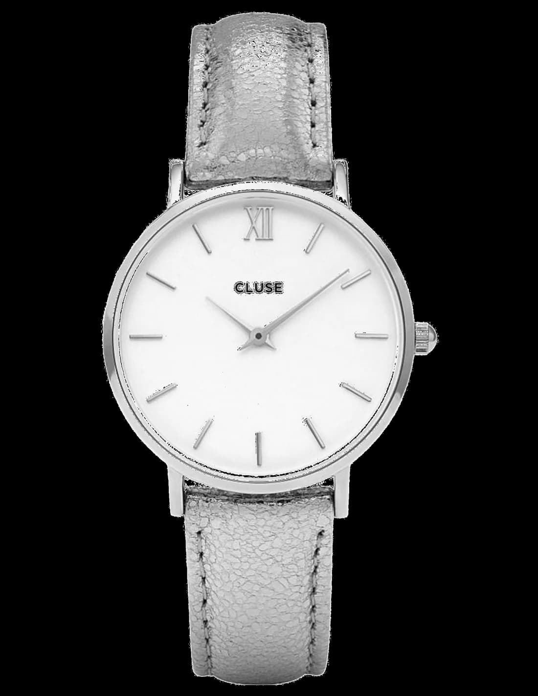 Montre Cluse Minuit CL30039 Bracelet cuir gris électrique