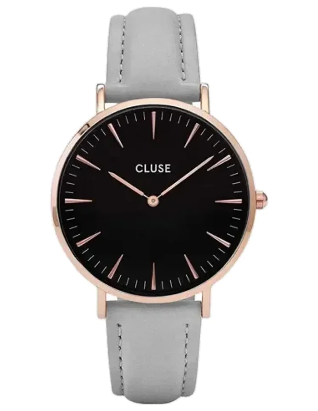 Montre Femme Cluse La Bohème CL18018 bracelet en cuir gris