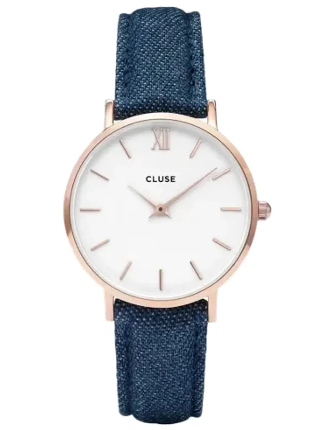 Montre Cluse Minuit CL30029 Bracelet en Jeans Denim Bleu