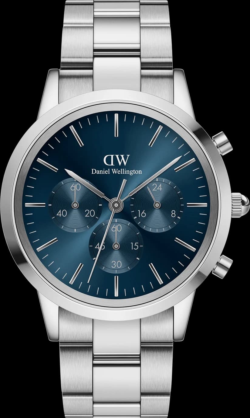 Daniel Wellington DW00100644 Iconic Chronograph Link Onyx G steel watch