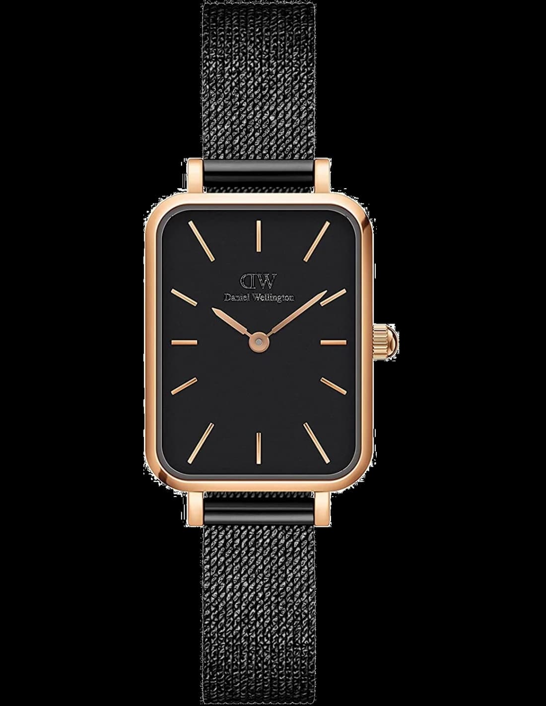 Daniel Wellington DW00100433 Quadro Rectangular Milanese Mesh Black Watch