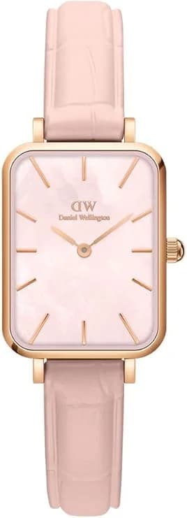 Watch Daniel Wellington Quadro Pressed Rose DW00100508 Rectangular mother-of-pearl dial