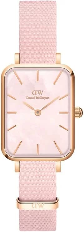 Daniel Wellington Quadro Coral DW00100509 Rectangular mother-of-pearl dial nylon strap